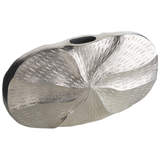 Blomstervase sølv aluminium metal håndlavet dekoration moderne rektangulær glam