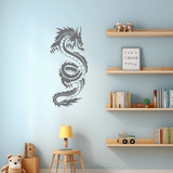 SHEIN 1PC Ancient Chinese Dragon Wall Sticker - Vinyl Decal For Home Decor - Mythical Creature Art - Fantasy Decoration For Living Room Or Bedroom