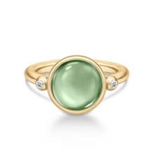 Julie Sandlau PRIME ring forgyldt RI95GDGRATCRCZ - grøn krystal