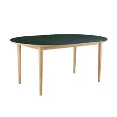 FDB Møbler | C62E Bjørk Spisebord med udtræk - Olieret egetræ, 1 stk. malet grå