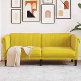 vidaXL 2-personers sofa velour gul