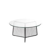 Driade - Anapo Round Table D80 cm Glass Top/Black Painted Steel