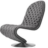 Verpan System 1-2-3 Lounge Chair Deluxe SH: 38 cm - Hallingdal 130/Aluminium