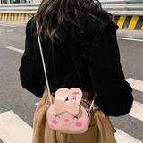 SHEIN 1 PCS Fashionable And Cute Animal Shaped PU Material Zipper Closure Girl's Crossbody Bag Suitable For Children Suitable For Daily Outings Fashionable