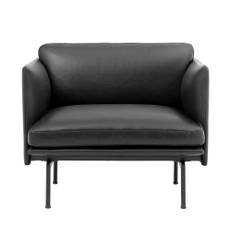 Muuto - Outline Studio Chair / Black Base Refine Leather Black