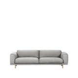 Muuto Rest sofa 3-pers. stof Vancouver 14 light grey, ben i eg