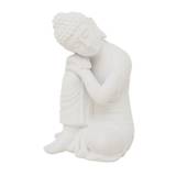 Buddha Figur Hvid - 25 cm