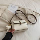 Classic And Versatile New Fashion Trendy Shell Bag Lightweight Mini Shoulder Crossbody Bag - White