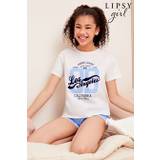 Lipsy Blue Jersey Short Pyjamas (7-16yrs)