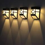 Udendørs Væglampe med Solceller - Varm hvid lys