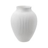 Knabstrup Keramik vase - rillet - Limited edition 30 cm - Hvid, blå eller grå
