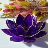 Lotus lysestage violet 13,5 cm - Lotus Lysestager - GodKarmaShop