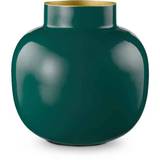 Pip Studio Vase Metal Round Dark Green 10 cm