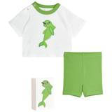 GOTS Dolphin T-shirt og shorts sæt Grøn