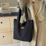 Simple Style Womens Shoulder Bag Fashionable  Versatile Large Capacity Nylon Cloth Tote Bag Daily Casual Crossbody Bag - Black