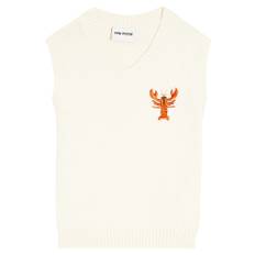 Mini Rodini Wool and cotton sweater vest - white - Y 3-5