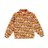 The Animals Observatory Seahorse floral cotton half-zip sweater - orange - 128