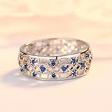 Princess Full Zircon Ring Wedding Bride Engagement Band Charm Women's Ring Jewelry Birthstone Bride Rings