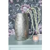 Laura Ashley Pewter Grey Winspear Leaf Embossed Decorative Vase