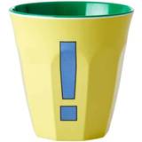 Rice Melamine Cup with Exclamation Mark ! - Soft Yellow - Medium