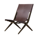 Saxe Chair - Brunolieret eg / Brun læder Lænestole - Møbler