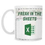 1pc, Freak In The Sheets Coffee Mug, Funny Spreadsheet Excel Mug, Excel Shortcut Mug, 11oz Ceramic Coffee Mug, Great Gifts For Coworkers, Accounting,  Friend Gifts Christmas, Birthday, New Year Day