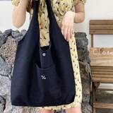 Simple Style Large Capacity Canvas Tote Bag With Embroidery For Women Perfect For Shopping Commuting And Traveling - Black
