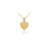 Best Friends Heart Charm Necklace in 9ct Gold