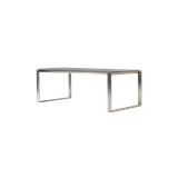 Edge spisebord m/tillægsplader, 210 x 100 cm (330 x 100 cm) - Stainless Steel / Basalt, ceramic