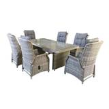 Havemøbelsæt - 2m bord med 6 stk Lux Hvilestole model Santander lev fra 15-5