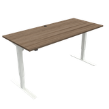 ConSet 501-47 hæve-sænke bord 180x80cm valnød med hvidt stel