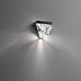 Fabbian Tripla - krystal-LED-væglampe, antracit