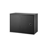 String Furniture Cabinet W. Swing Door 58x42 cm - Black