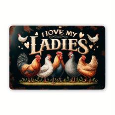 I Love My Ladies" Vintage-inspired Metal Tin Sign (8x12 Inches) - Humorous Wall Decor For Home, Bar, Cafe, Garage & Farmhouse