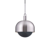 Forked Pendant Shade Globe Large pendel, røgfarvet og stål • Buster + Punch