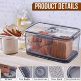 SHEIN Bread Box Bread Boxes For Kitchen Counter Airtight, Time Recording Bread Storage Container With Lid, Bread Keeper For Homemade Bread, Toast, Bagel, Do