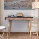 Milano skrivebord 105x55 cm - Antracit/fyr
