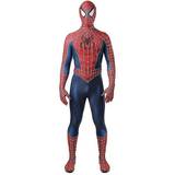 Sort/rød Tobey Maguire Spiderman kostume - perfekt til cosplay Halloween (voksne/børn)