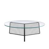 Driade - Anapo Round Table D108 cm Glass Top/Black Painted Steel