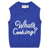 Mini Rodini What's Cooking wool-blend sweater vest - blue - Y 9-10