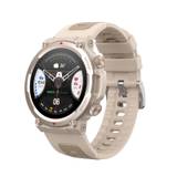 S56T Touch Screen Smartwatch. IP67 Vandtæt Aktivitets ur med skridttæller mm. Desert White.