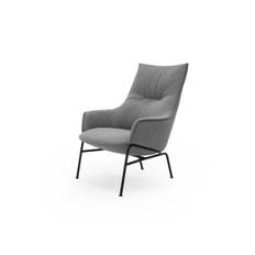 Wendelbo Aloe High Back Chair SH: 40 cm - Monta col. 6/Black Powder Coated Steel