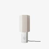 LOUISE ROE | Eight Over Eight - H36 - White Marble Base | Jute White Shade