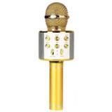 Trådløs karaoke mikrofon med bluetooth højttaler - Guld