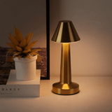 pc Scandinavian LED Metal Trapezoid Table Lamp USB Rechargeable Touch Dimming Eye Care Table Lamp INS Bedroom Vintage Ambient Night Lights - Champagne Gold - one-size