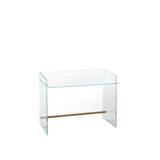 Glas Italia - PIR02 Pirandello Desk Extralight transparent glass Footrest: Natural ash