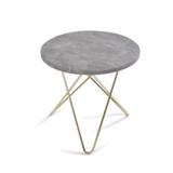 OX Denmarq MINI O Table Ø: 40 cm - Brass/Grey Marble