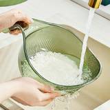 SHEIN 1pc Multi-Functional Crystal Diamond Rice Spoon, Plastic Rice Washing Sieve, Rice Bowl, Draining Basket, Fruit Basin For Kitchen