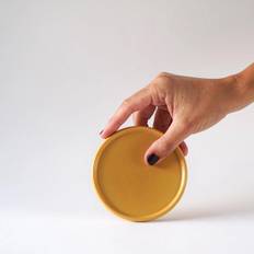 mini Keramik Tallerken | Låg til skål - Dia. 10,5 cm - indre Ceramics - Late Summer Yellow - Yellow