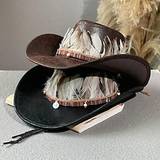 cowboyhat westernhat med pull-on lukning bredskygget hat american 18. århundrede 19. århundrede state of texas cowboy cowgirl hat mænds damekostume vintage cosplay hat Lightinthebox